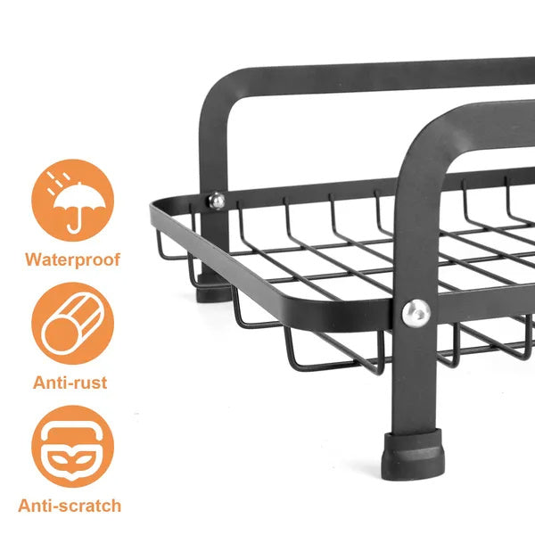 Space-Saver 2-Tier Dish Rack with Drainboard