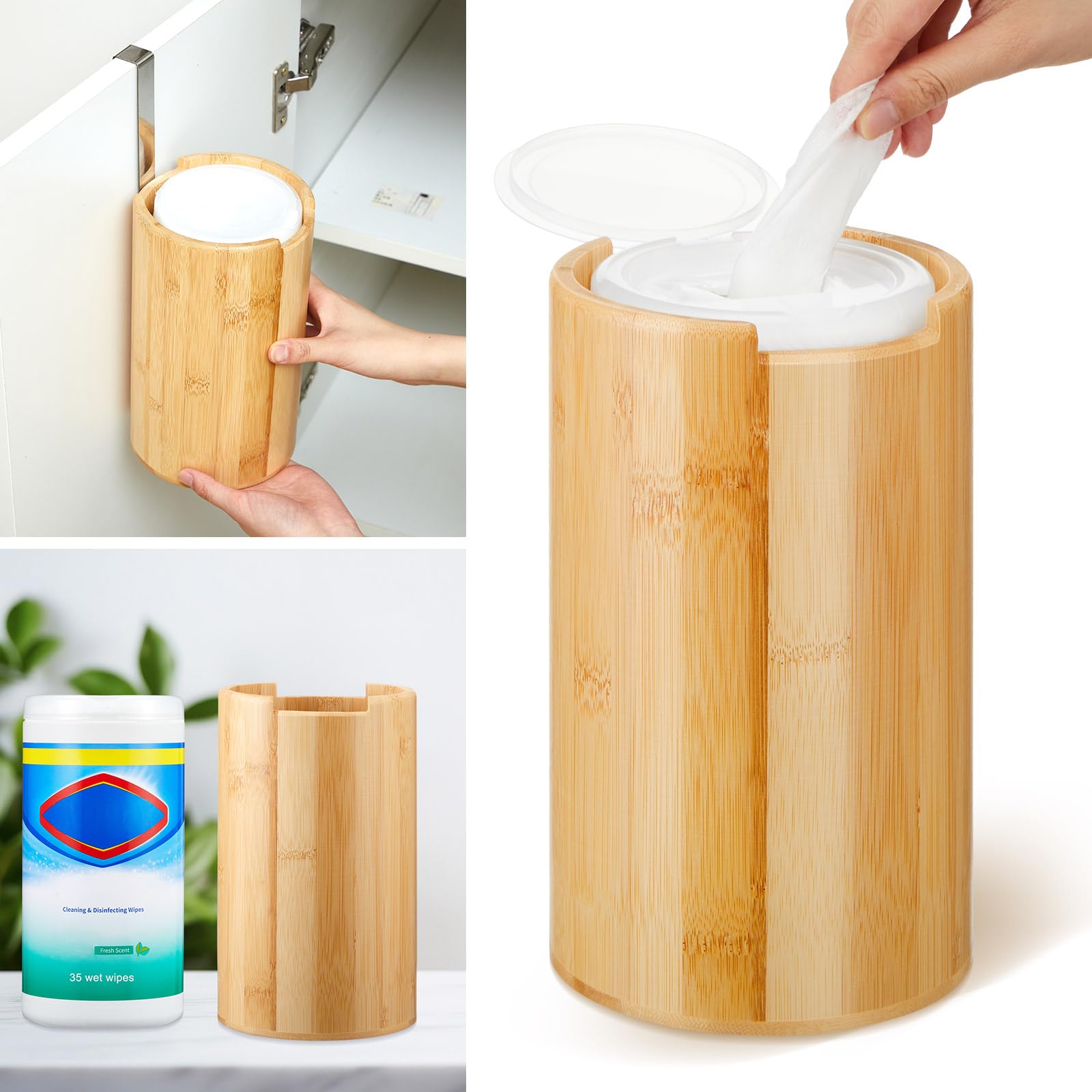 Bamboo Chic Wipes Dispenser with Wall Mount