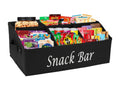 Xbopetda Snack Organizer for Countertop Fabric Snack Organizer with Handles 6 Compartment Snack Box Container Snack Basket Snack Bar Station Organizer Kitchen Pantry Organizer and Storage - Black