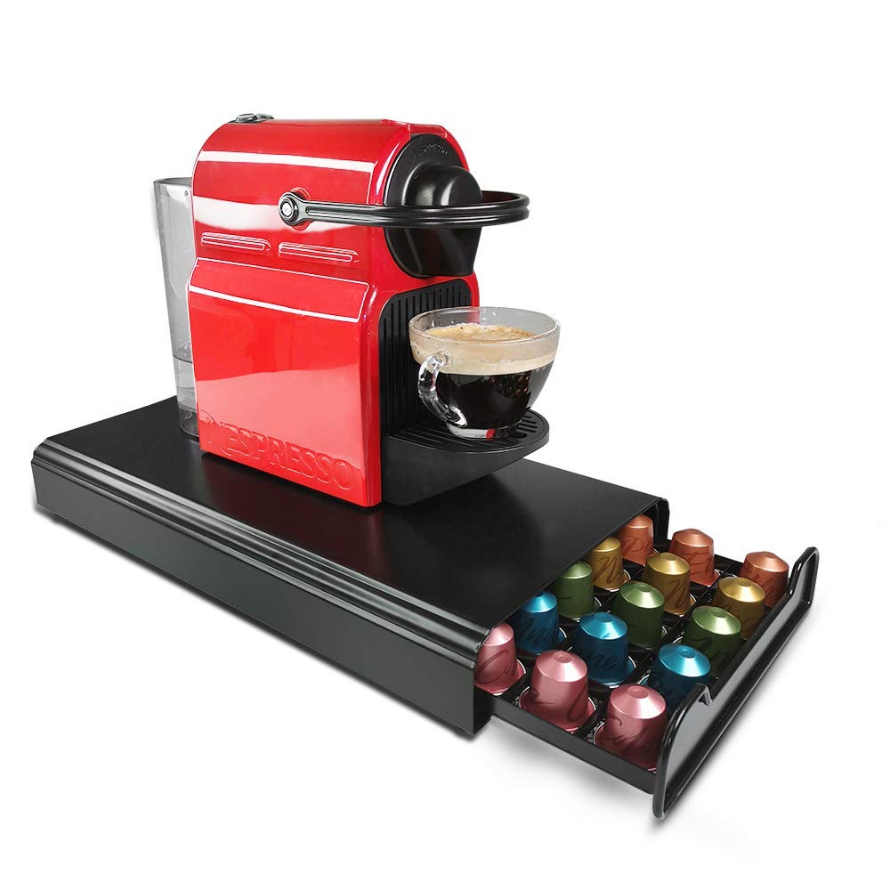 RECAPS Coffee Pod Holder Storage Pod Drawer Compatible with Nespresso Coffee Pods Kitchen Organizer Cast Iron